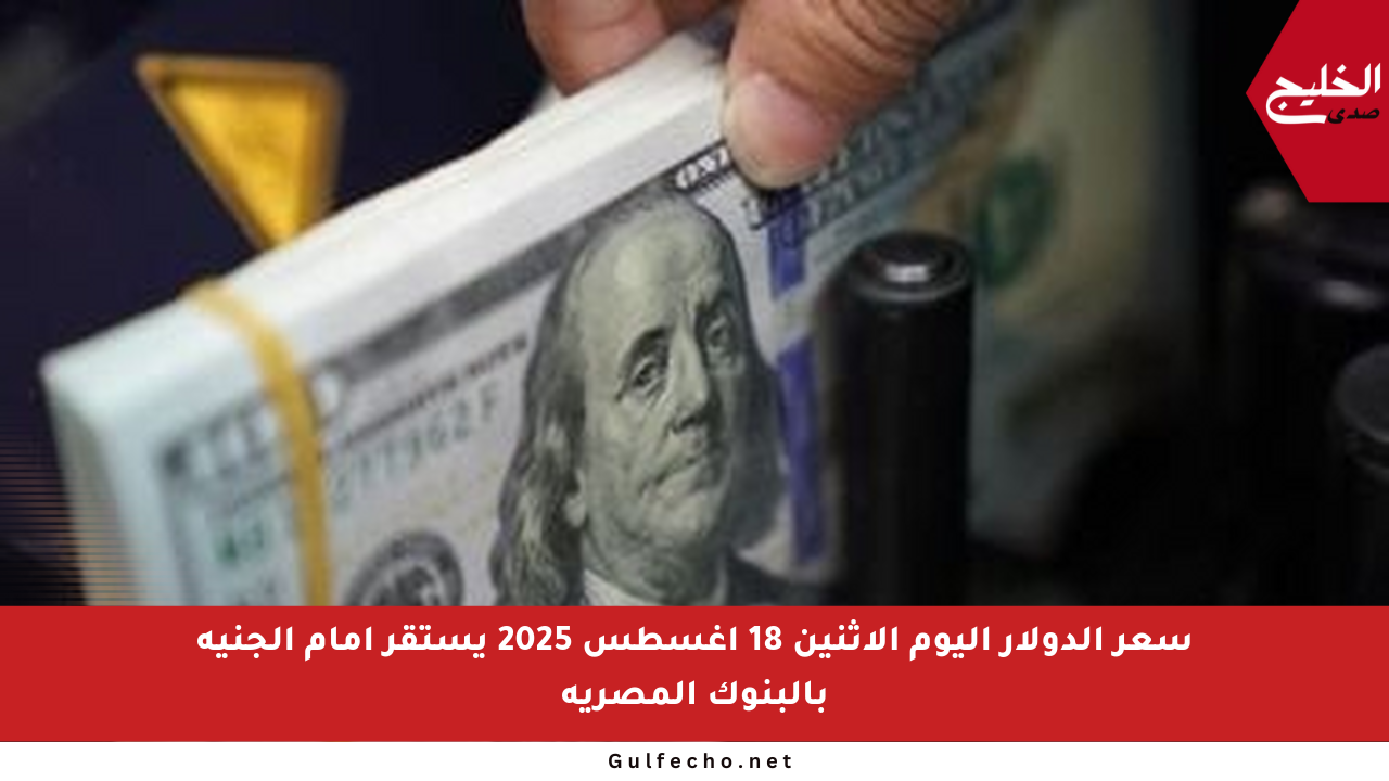 سعر الدولار اليوم الإثنين 18 أغسطس 2025 يستقر أمام الجنيه بالبنوك المصرية